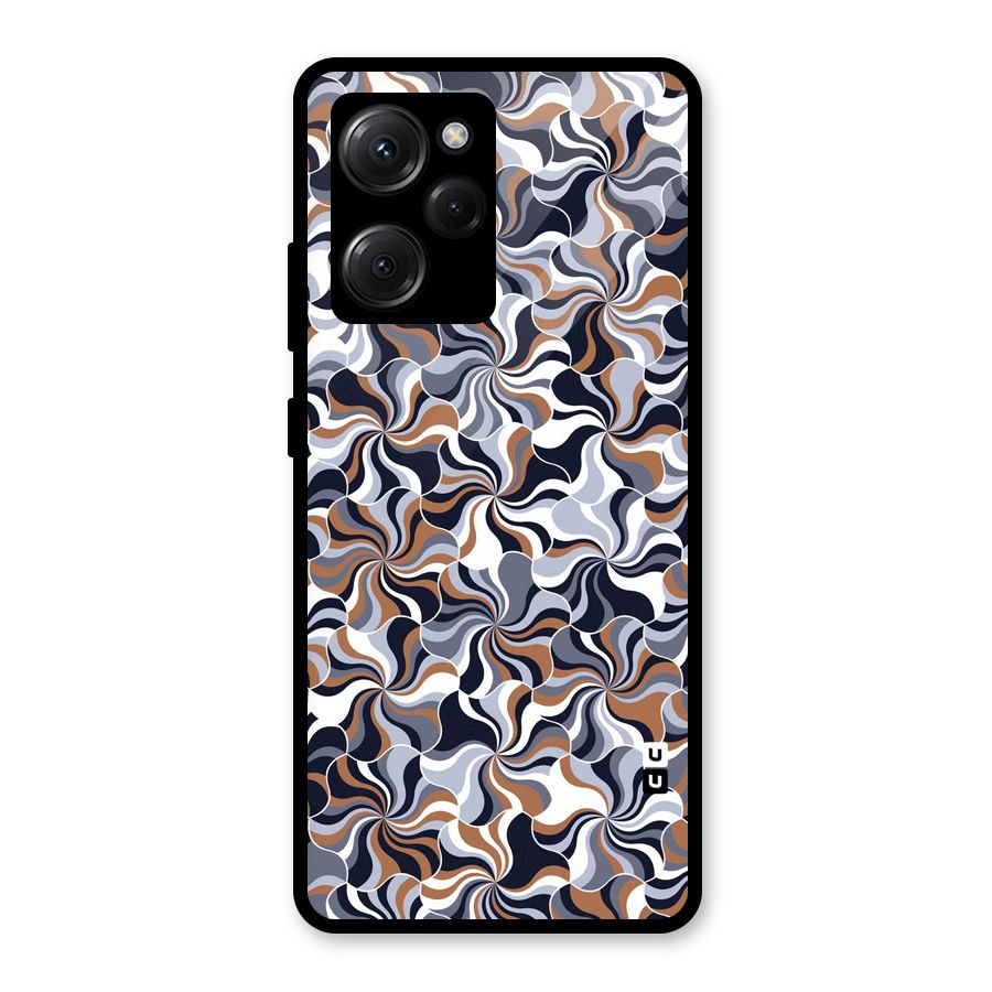 Multicolor Swirls Glass Back Case for Poco X5 Pro