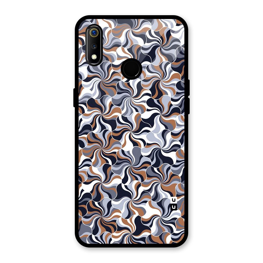 Multicolor Swirls Glass Back Case for Realme 3