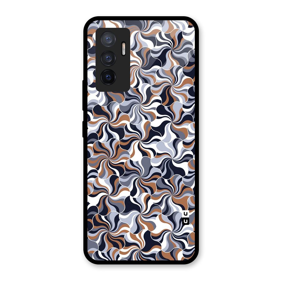 Multicolor Swirls Glass Back Case for Vivo V23e
