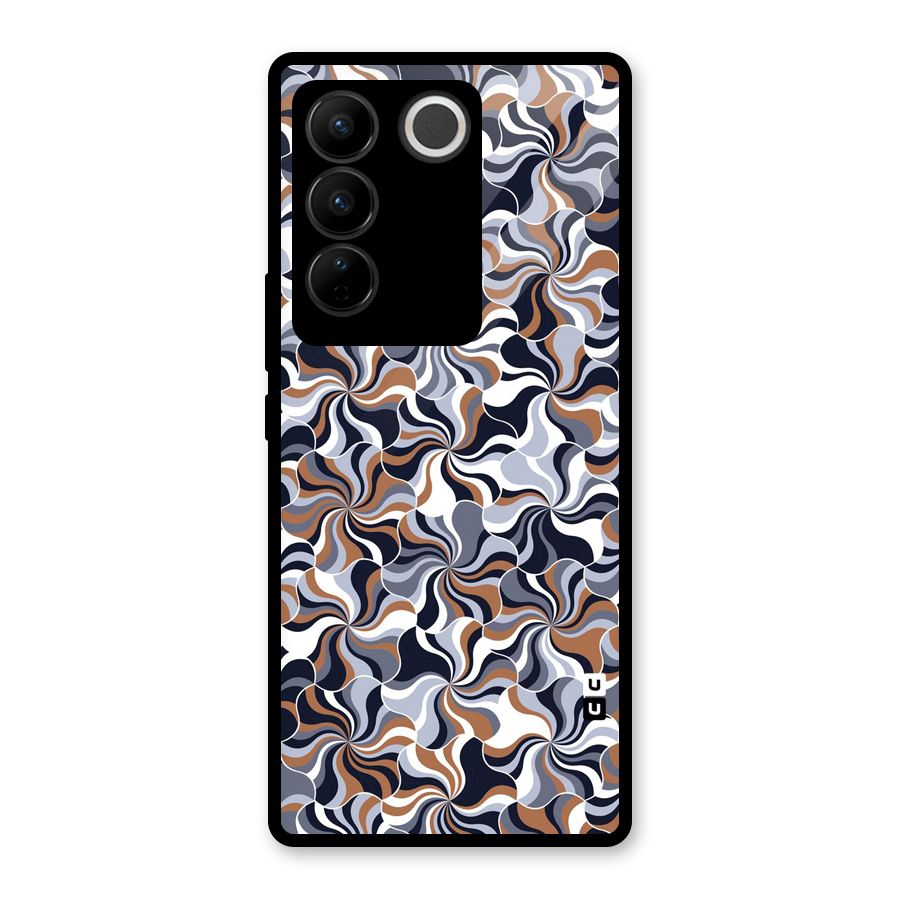 Multicolor Swirls Glass Back Case for Vivo V27