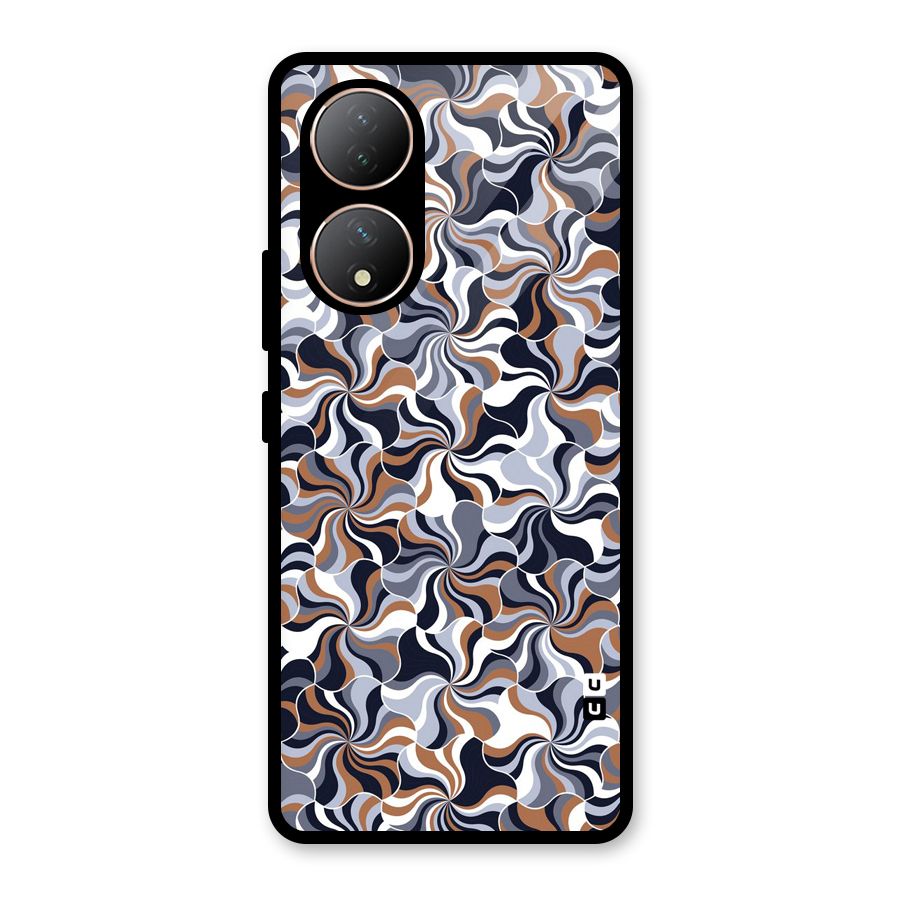 Multicolor Swirls Glass Back Case for Vivo Y100A
