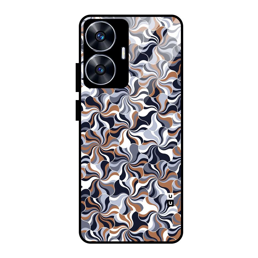 Multicolor Swirls Glass Back Case for realme C55