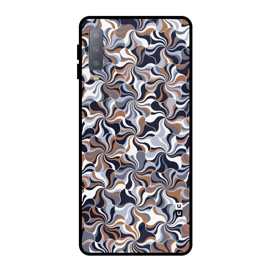 Multicolor Swirls Metal Back Case for Galaxy A7 (2018)