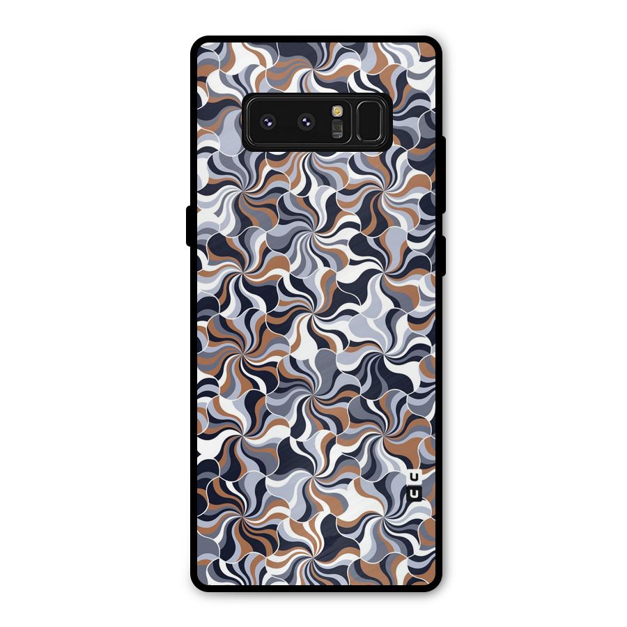 Multicolor Swirls Metal Back Case for Galaxy Note 8