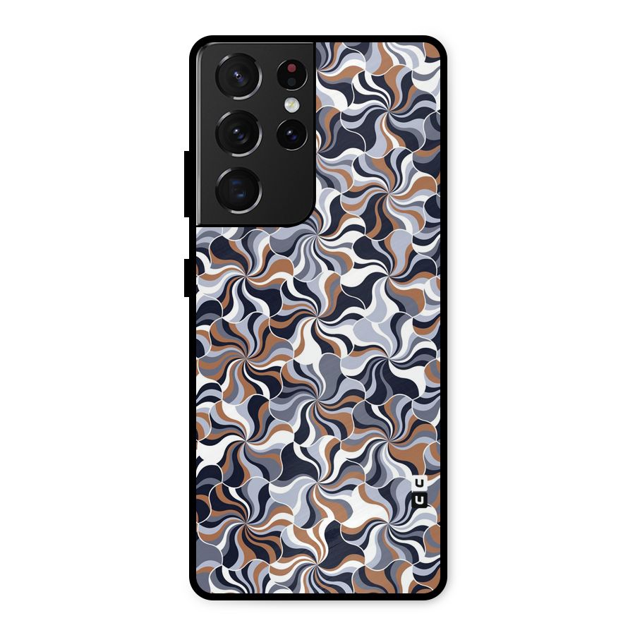 Multicolor Swirls Metal Back Case for Galaxy S21 Ultra 5G