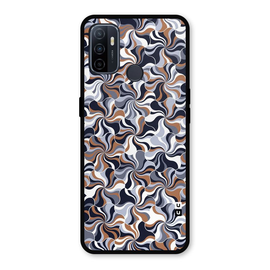 Multicolor Swirls Metal Back Case for Oppo A53