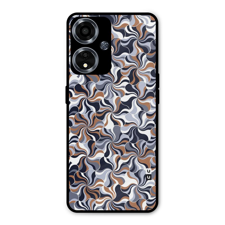Multicolor Swirls Metal Back Case for Oppo A59