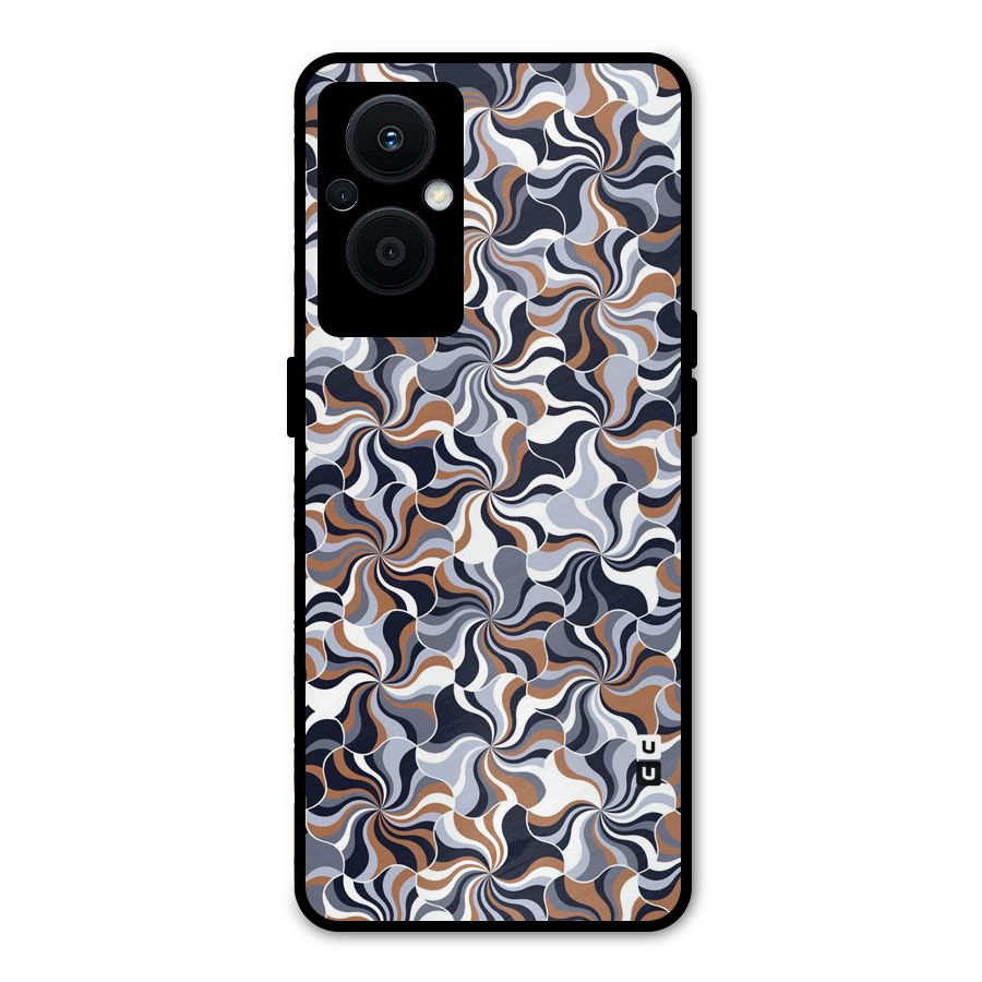 Multicolor Swirls Metal Back Case for Oppo F21s Pro 5G