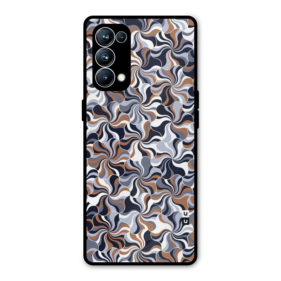 Multicolor Swirls Metal Back Case for Oppo Reno5 Pro 5G