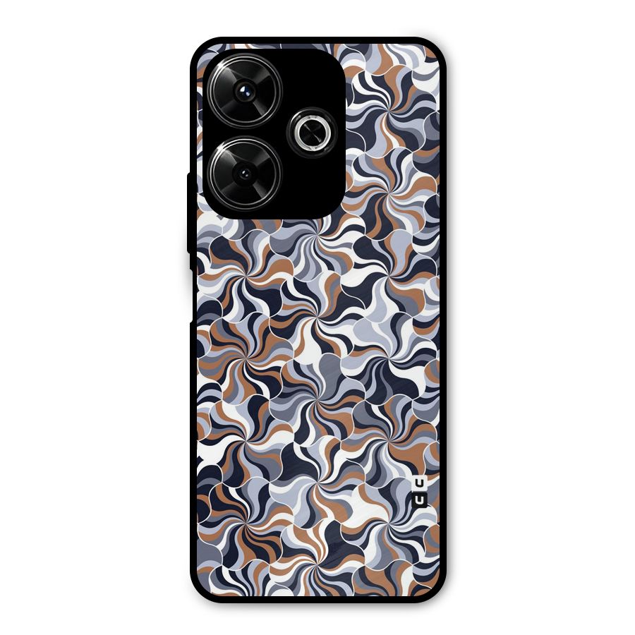 Multicolor Swirls Metal Back Case for Poco M6 Plus