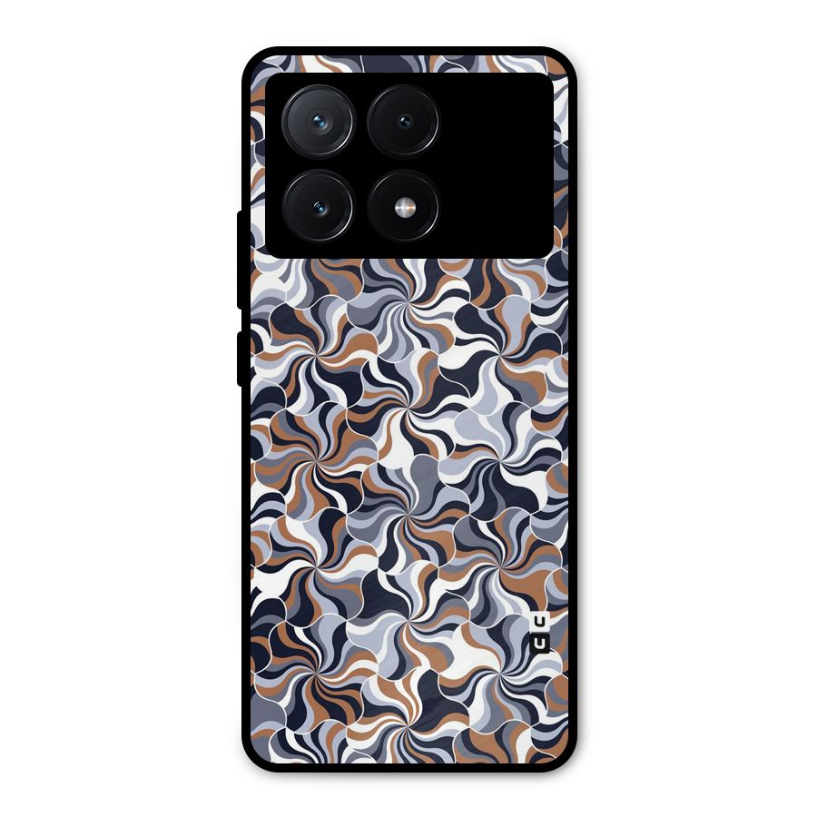 Multicolor Swirls Metal Back Case for Poco X6 Pro