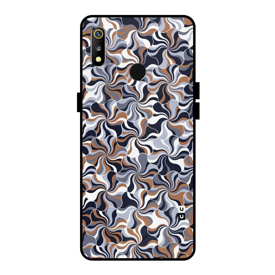 Multicolor Swirls Metal Back Case for Realme 3i
