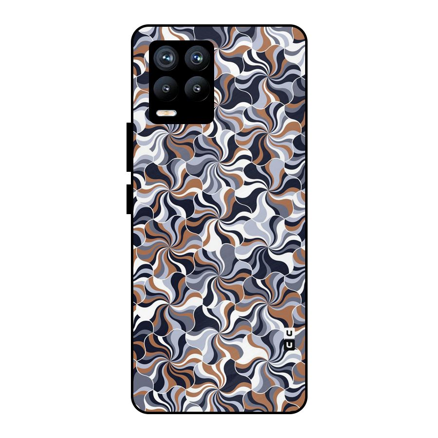 Multicolor Swirls Metal Back Case for Realme 8 Pro