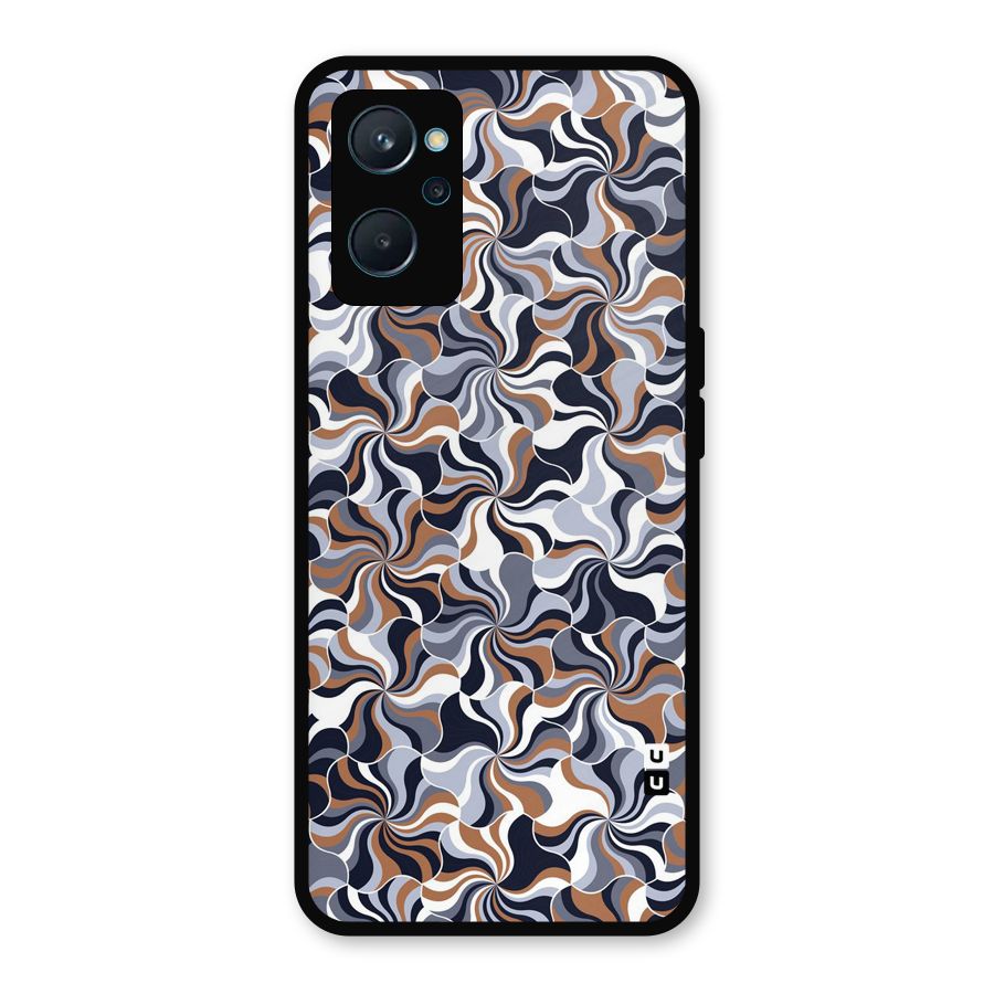 Multicolor Swirls Metal Back Case for Realme 9i