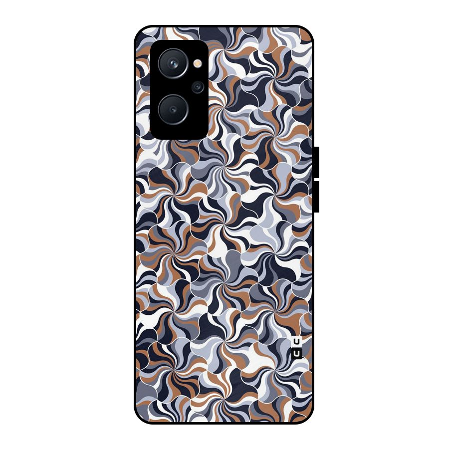 Multicolor Swirls Metal Back Case for Realme 9i 5G