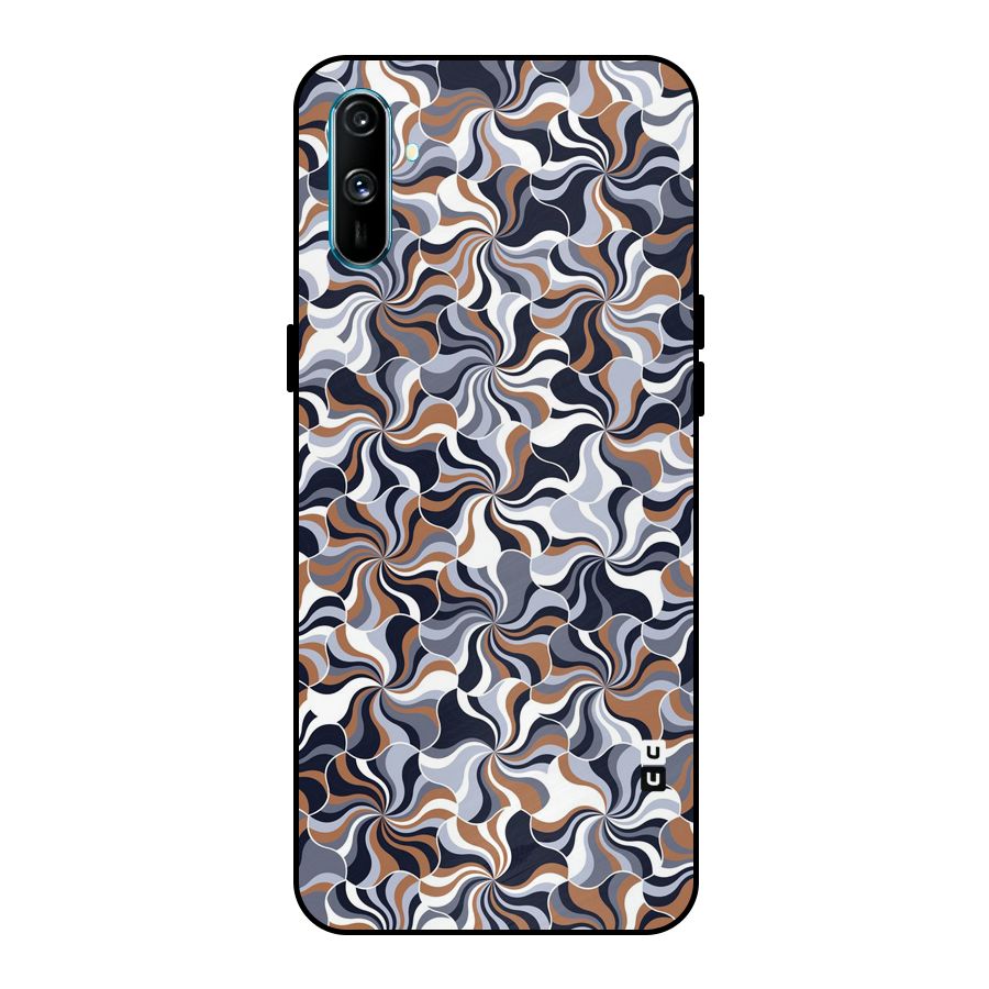 Multicolor Swirls Metal Back Case for Realme C3