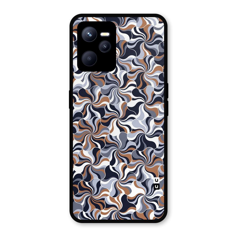 Multicolor Swirls Metal Back Case for Realme C35
