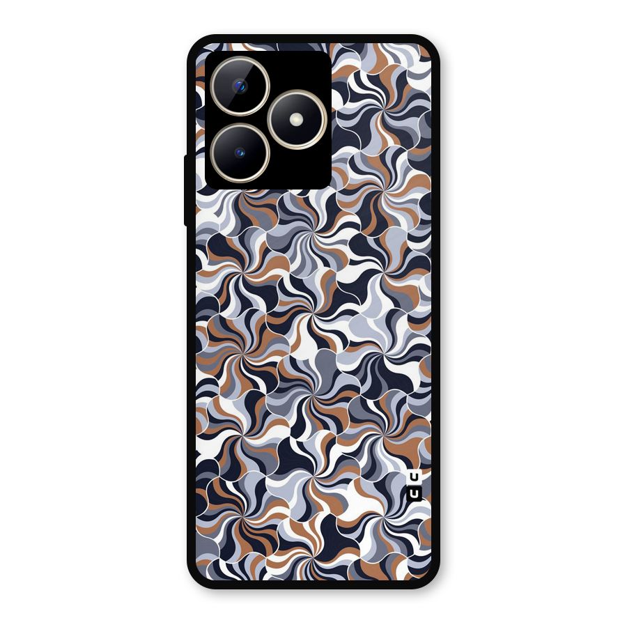 Multicolor Swirls Metal Back Case for Realme C53