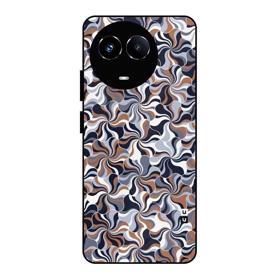 Multicolor Swirls Metal Back Case for Realme Narzo 60X