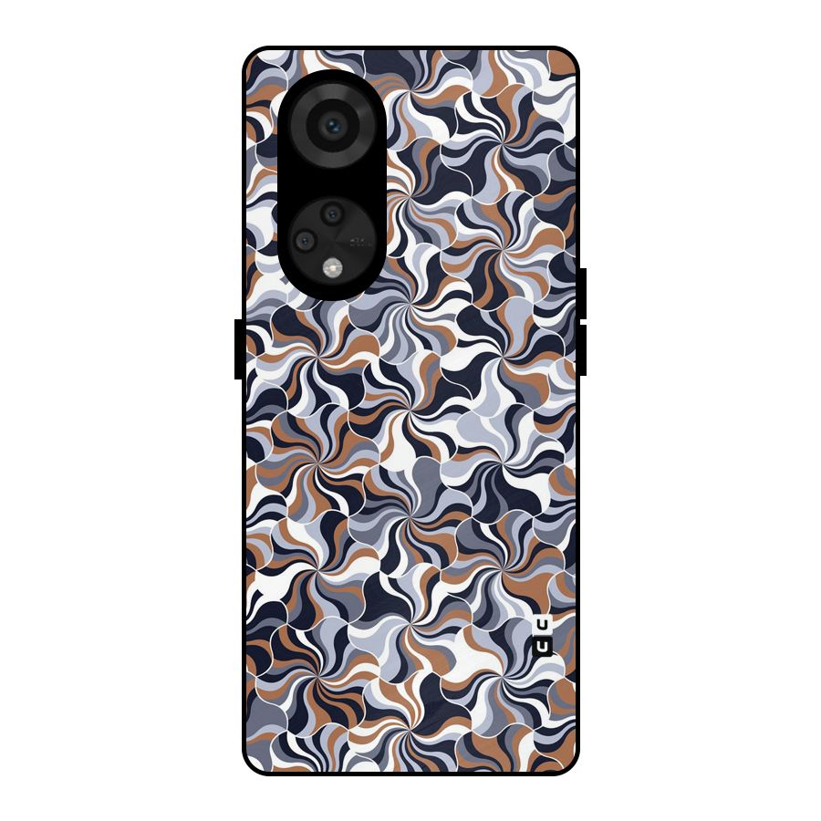 Multicolor Swirls Metal Back Case for Reno8 T 5G