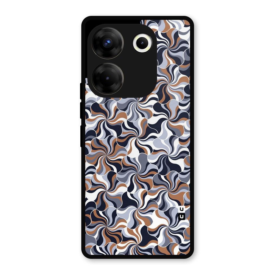 Multicolor Swirls Metal Back Case for Tecno Camon 20 Pro