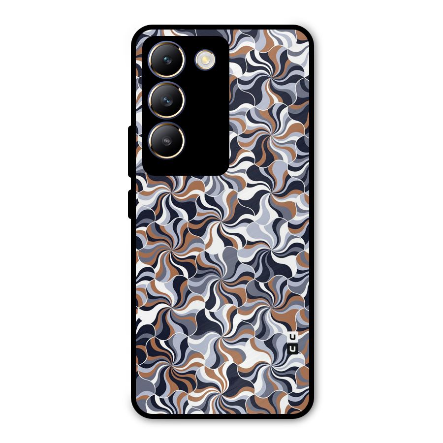 Multicolor Swirls Metal Back Case for Vivo T3 5G