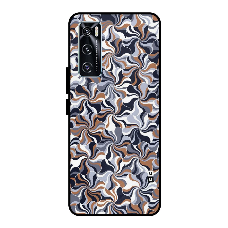 Multicolor Swirls Metal Back Case for Vivo V20 SE