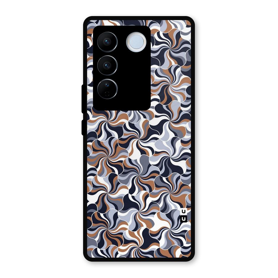 Multicolor Swirls Metal Back Case for Vivo V27