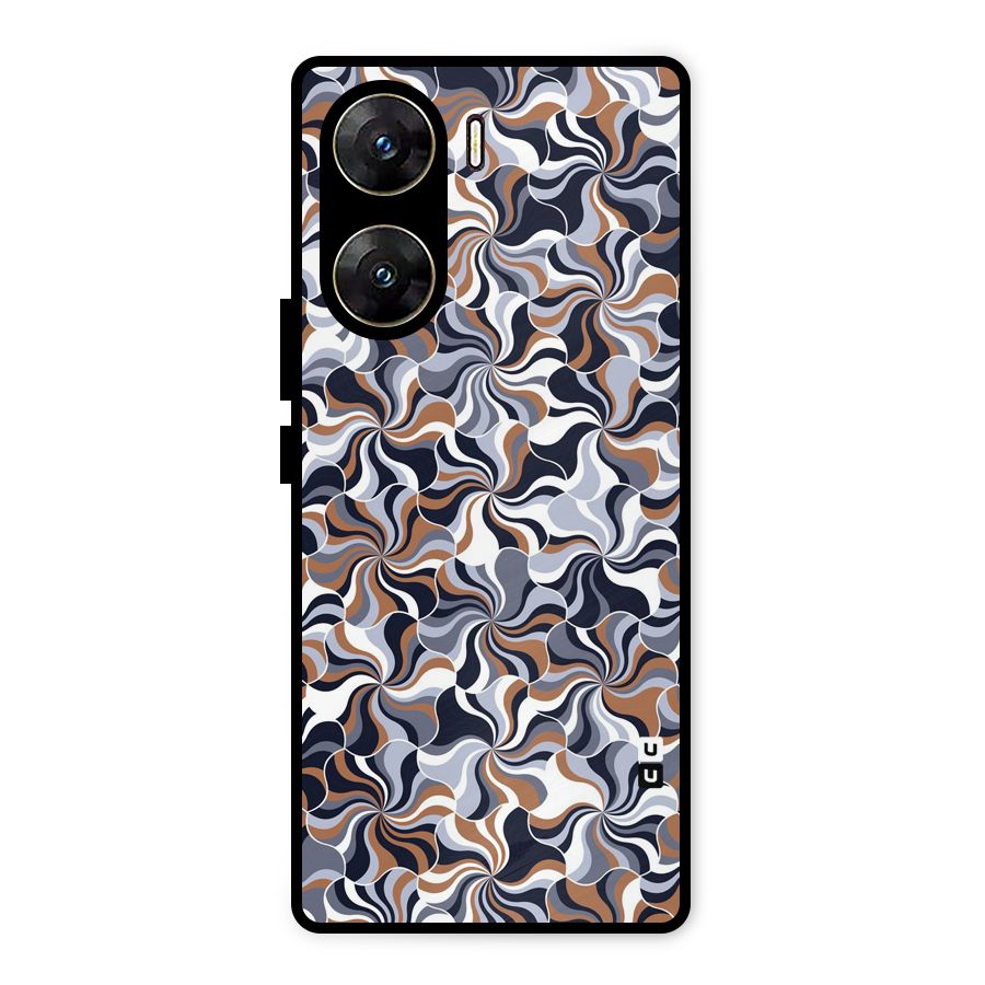 Multicolor Swirls Metal Back Case for Vivo V29e