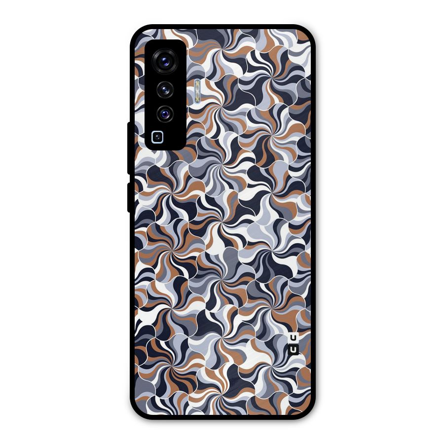 Multicolor Swirls Metal Back Case for Vivo X50