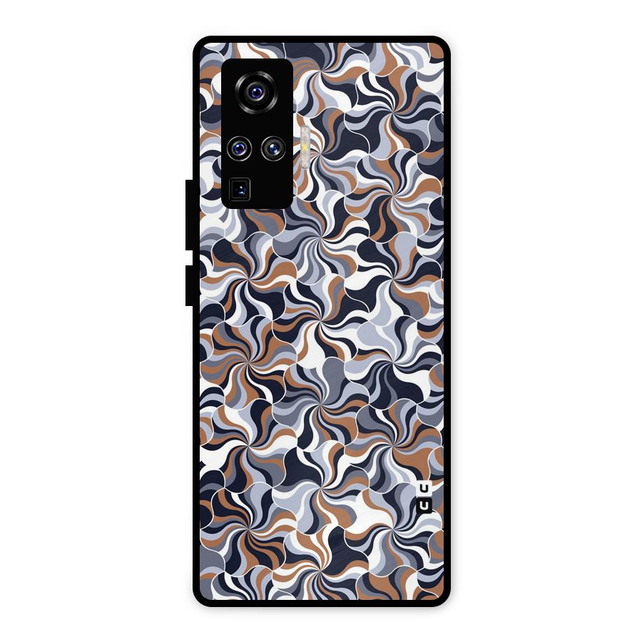 Multicolor Swirls Metal Back Case for Vivo X50 Pro