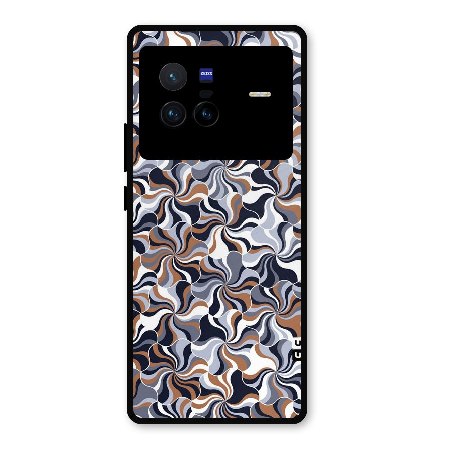 Multicolor Swirls Metal Back Case for Vivo X80