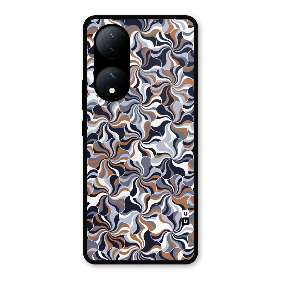 Multicolor Swirls Metal Back Case for Vivo Y100a