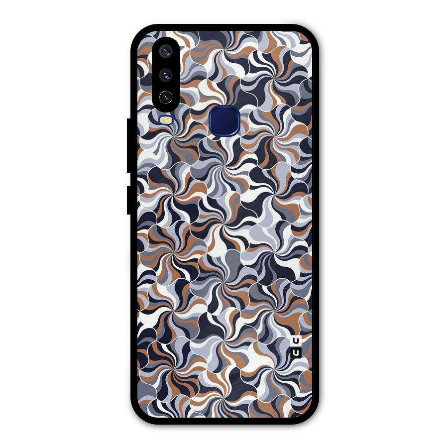 Multicolor Swirls Metal Back Case for Vivo Y12