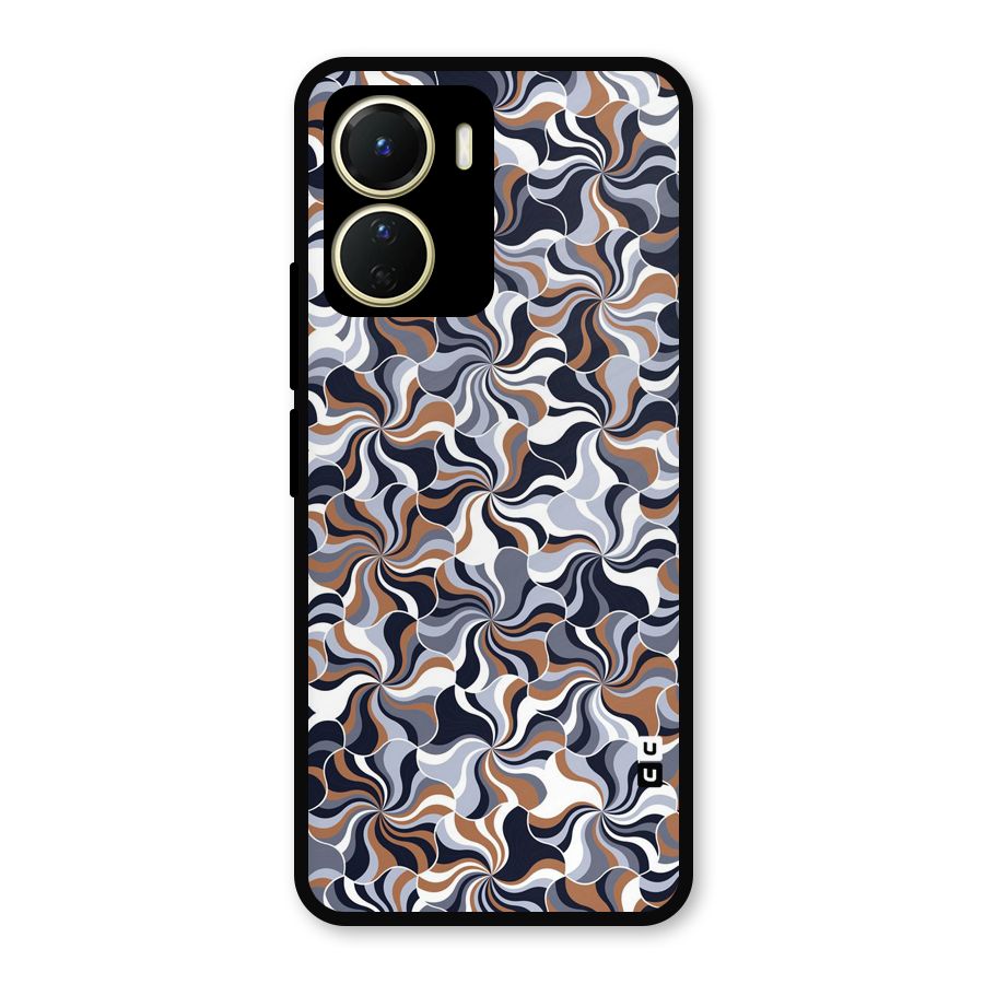 Multicolor Swirls Metal Back Case for Vivo Y16