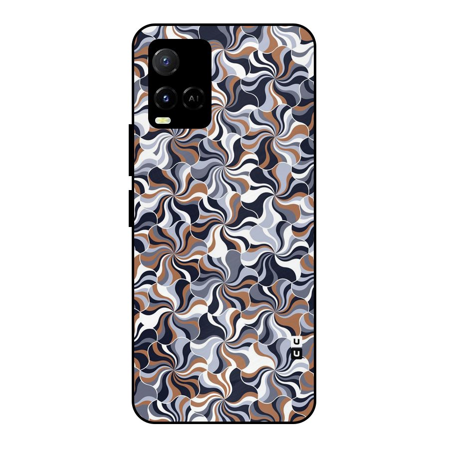 Multicolor Swirls Metal Back Case for Vivo Y21T