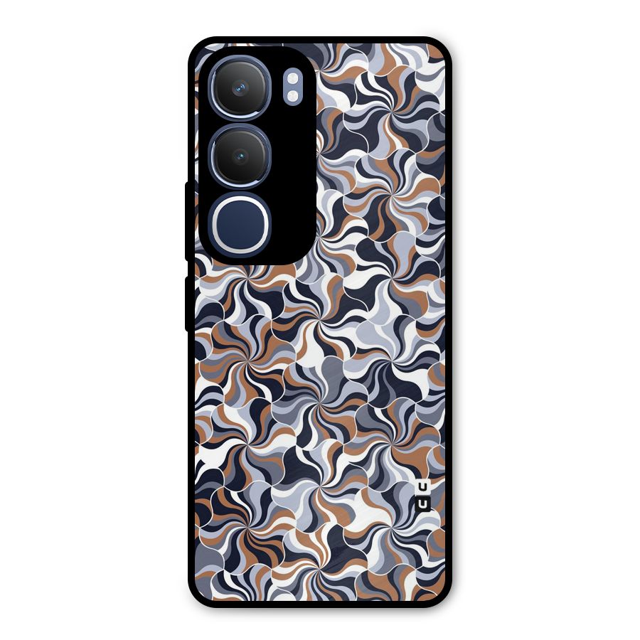 Multicolor Swirls Metal Back Case for Vivo Y29