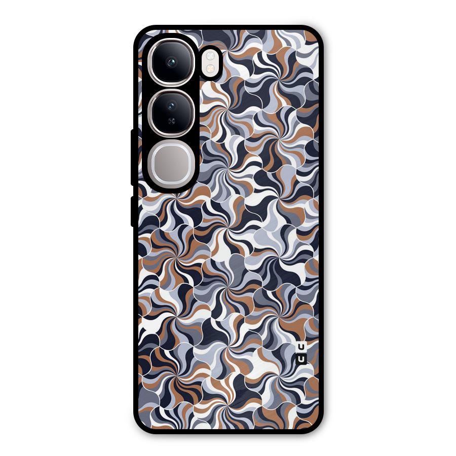 Multicolor Swirls Metal Back Case for Vivo Y300