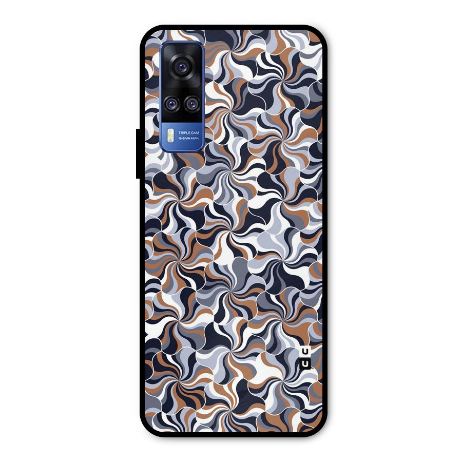 Multicolor Swirls Metal Back Case for Vivo Y31