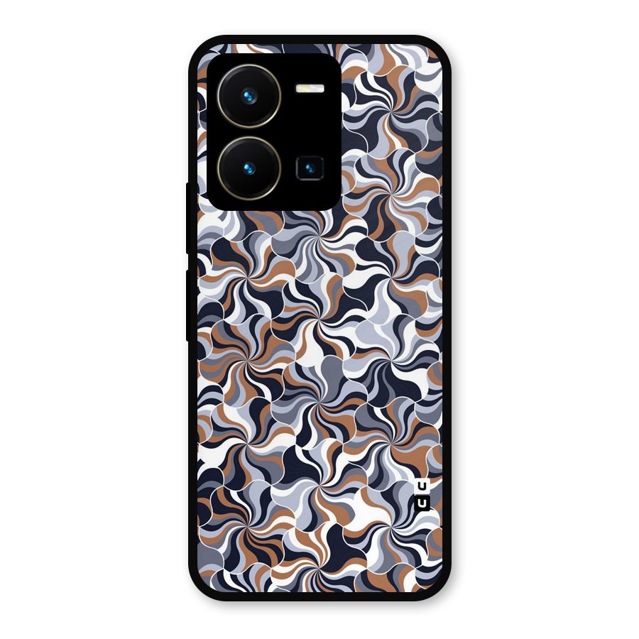 Multicolor Swirls Metal Back Case for Vivo Y35