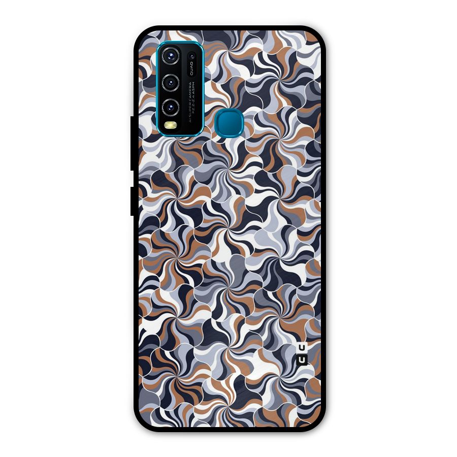 Multicolor Swirls Metal Back Case for Vivo Y50