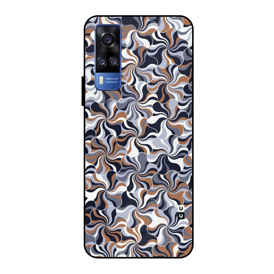 Multicolor Swirls Metal Back Case for Vivo Y51