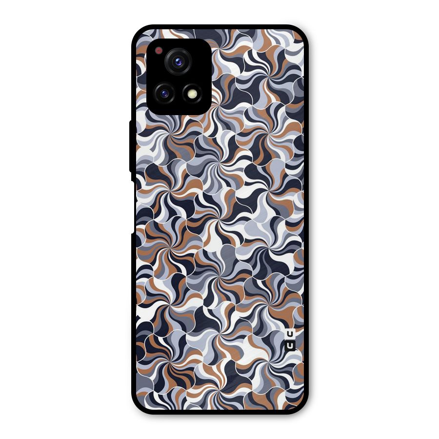 Multicolor Swirls Metal Back Case for Vivo Y72 5G