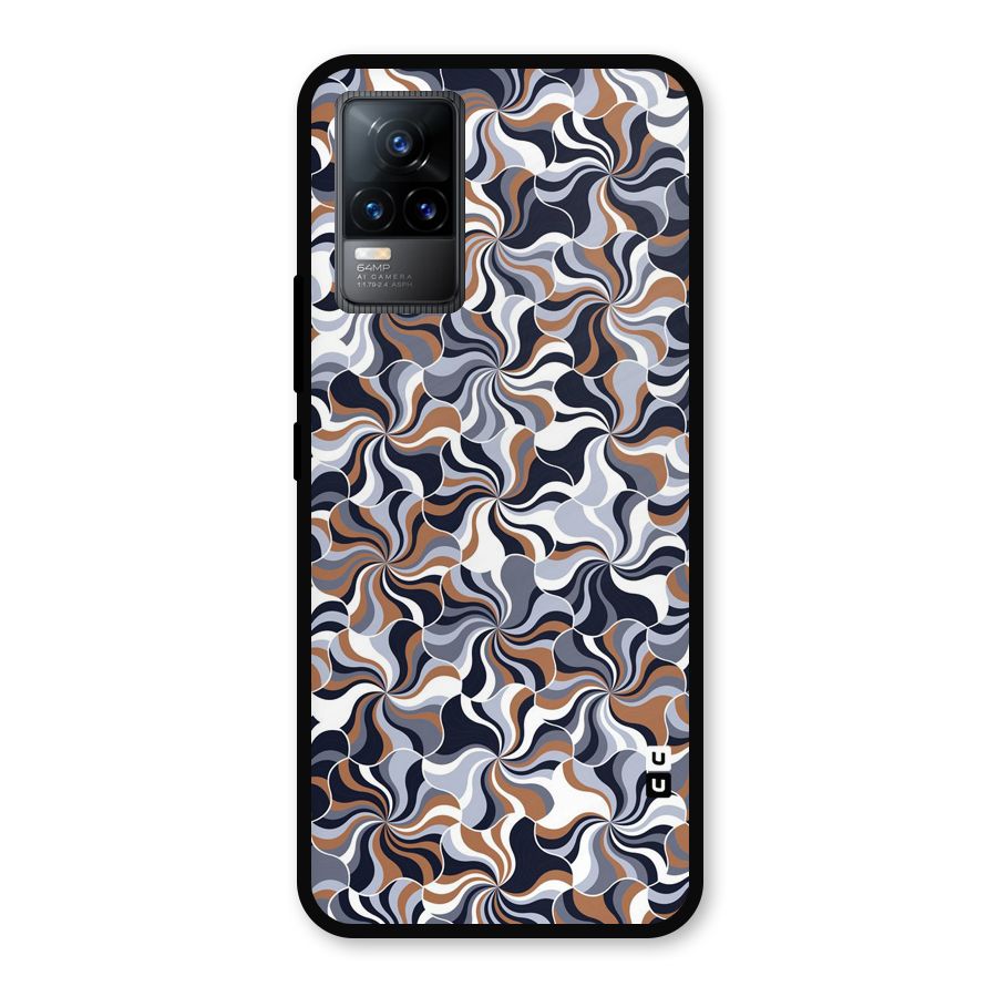 Multicolor Swirls Metal Back Case for Vivo Y73