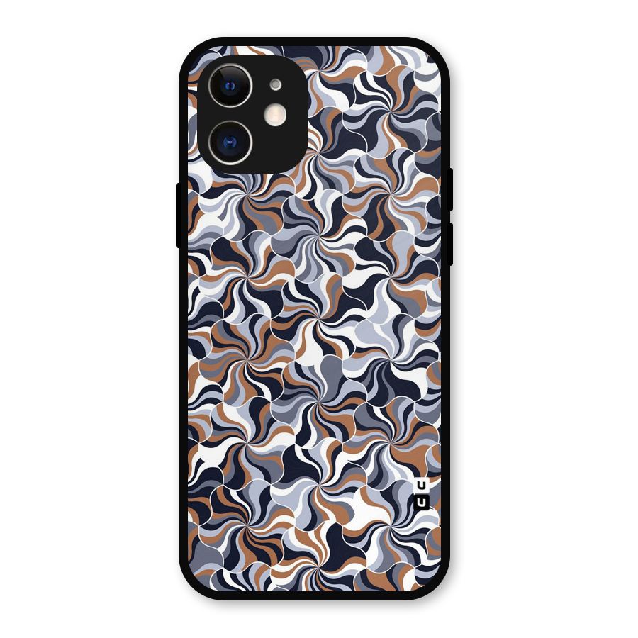 Multicolor Swirls Metal Back Case for iPhone 12
