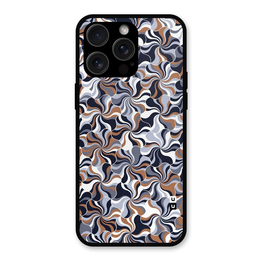 Multicolor Swirls Metal Back Case for iPhone 15 Pro Max
