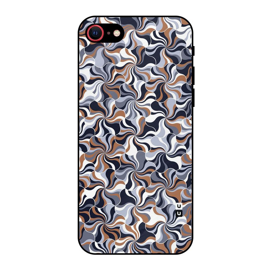 Multicolor Swirls Metal Back Case for iPhone 7