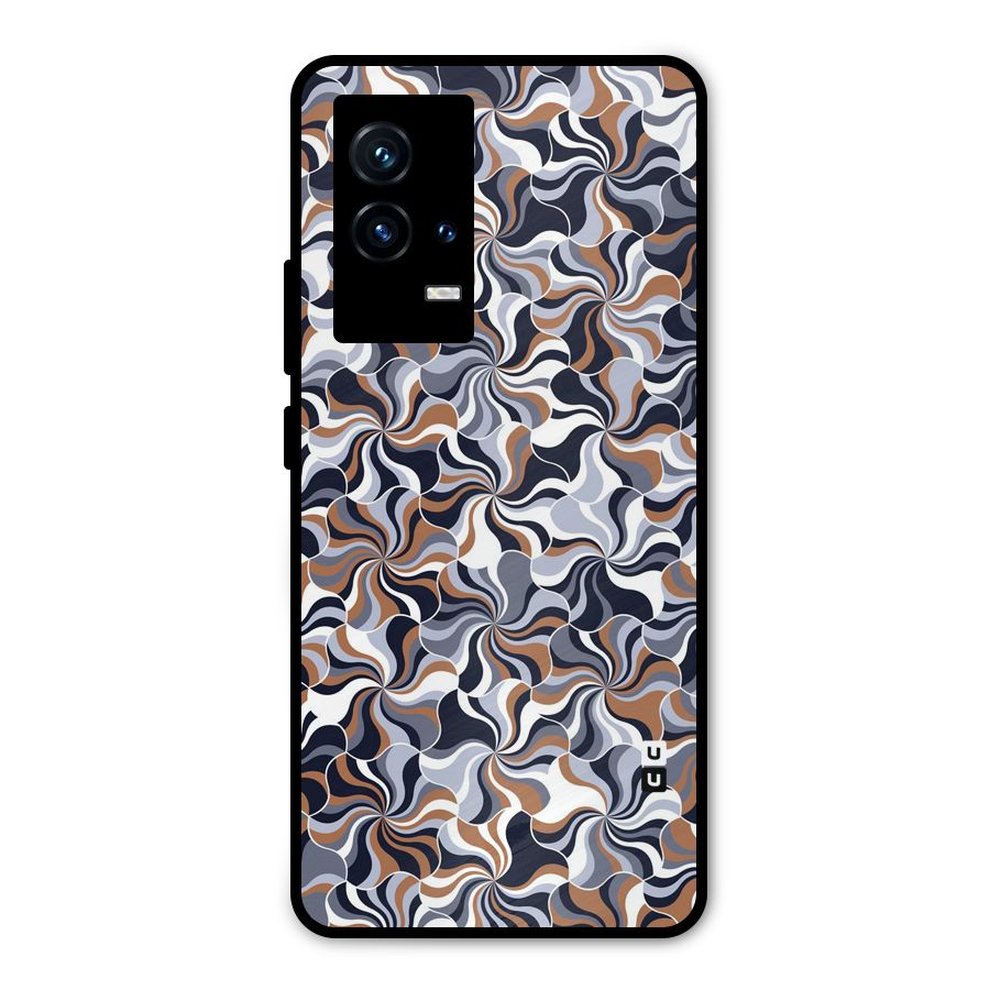 Multicolor Swirls Metal Back Case for iQOO 9 5G