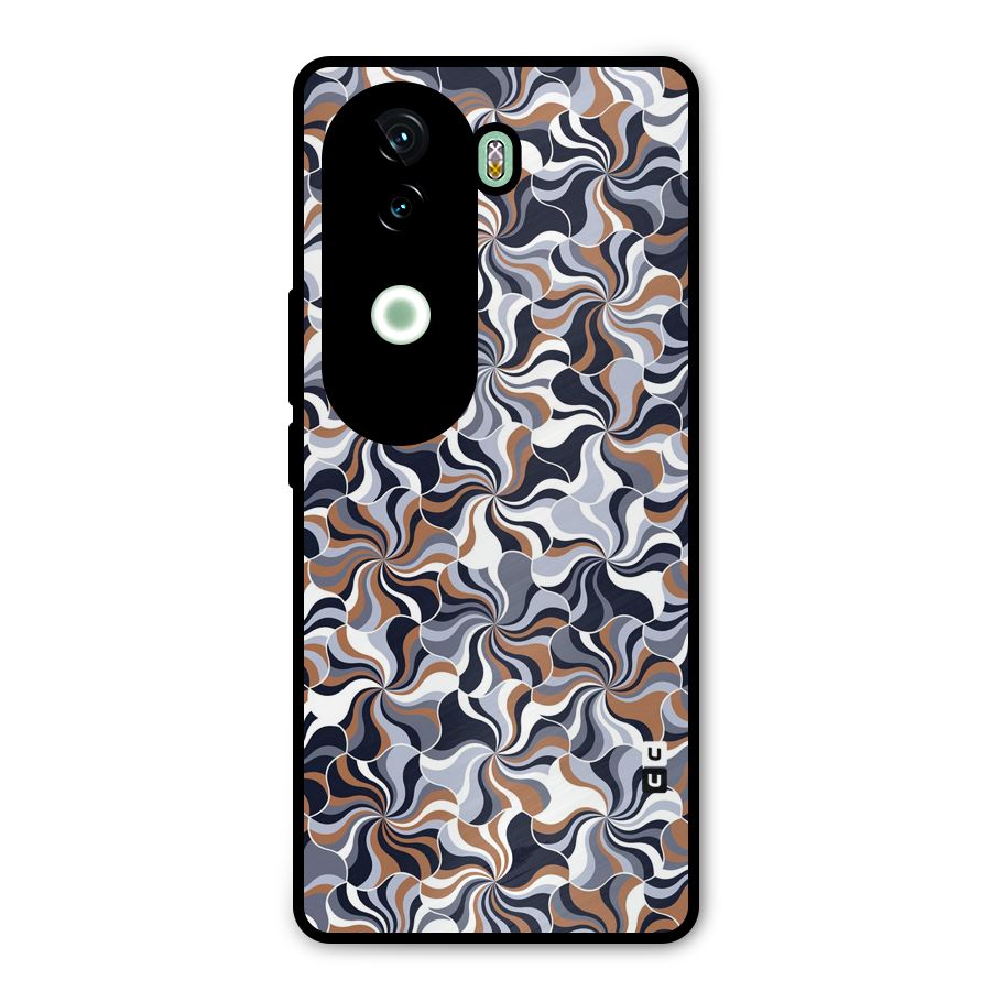 Multicolor Swirls Metal Back Case for iQOO Z9s