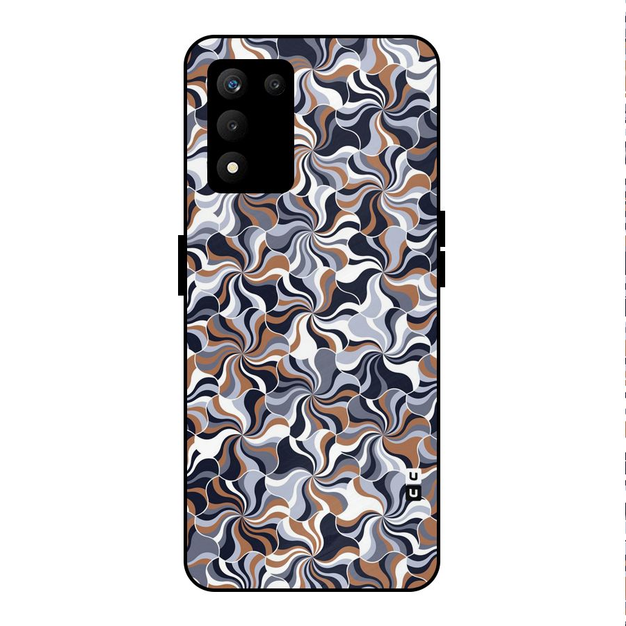 Multicolor Swirls Metal Back Case for realme 9 5G SE